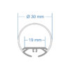 LEDTM® SURFACEPENDANT-PROFILE 70854-3M Προφίλ Αλουμινίου - Βάση & Ψύκτρα Ταινίας LED με Λευκό Γαλακτερό Κάλυμμα - Επιφανειακή & Κρεμαστή Χρήση - Πατητό Κάλυμμα - Μαύρο - 3 Μέτρα - Μ300 x Φ3cm - Image 8