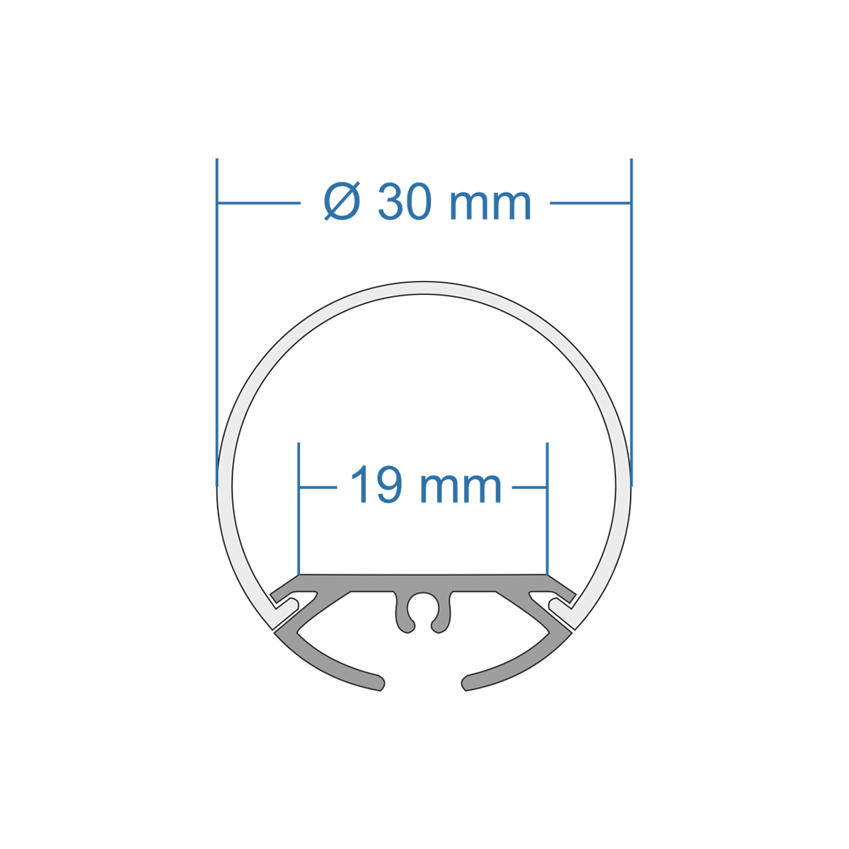 LEDTM® SURFACEPENDANT-PROFILE 70854-3M Προφίλ Αλουμινίου - Βάση & Ψύκτρα Ταινίας LED με Λευκό Γαλακτερό Κάλυμμα - Επιφανειακή & Κρεμαστή Χρήση - Πατητό Κάλυμμα - Μαύρο - 3 Μέτρα - Μ300 x Φ3cm - Image 8