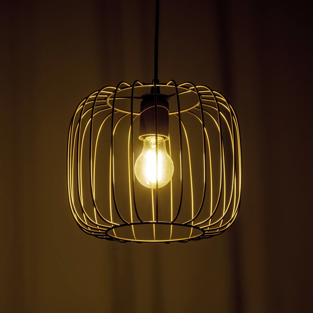 LEDTM® LUCANA 201-0074 Vintage Κρεμαστό Φωτιστικό Οροφής με Ντουί 1 x E27 AC 220-240V IP20 - Χρυσό - Μ29 x Π29 x Υ23cm - Image 2