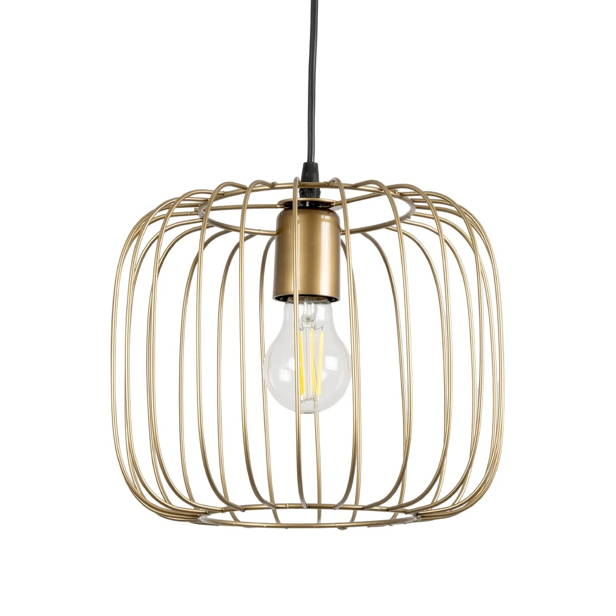 LEDTM® LUCANA 201-0074 Vintage Κρεμαστό Φωτιστικό Οροφής με Ντουί 1 x E27 AC 220-240V IP20 - Χρυσό - Μ29 x Π29 x Υ23cm - Image 4