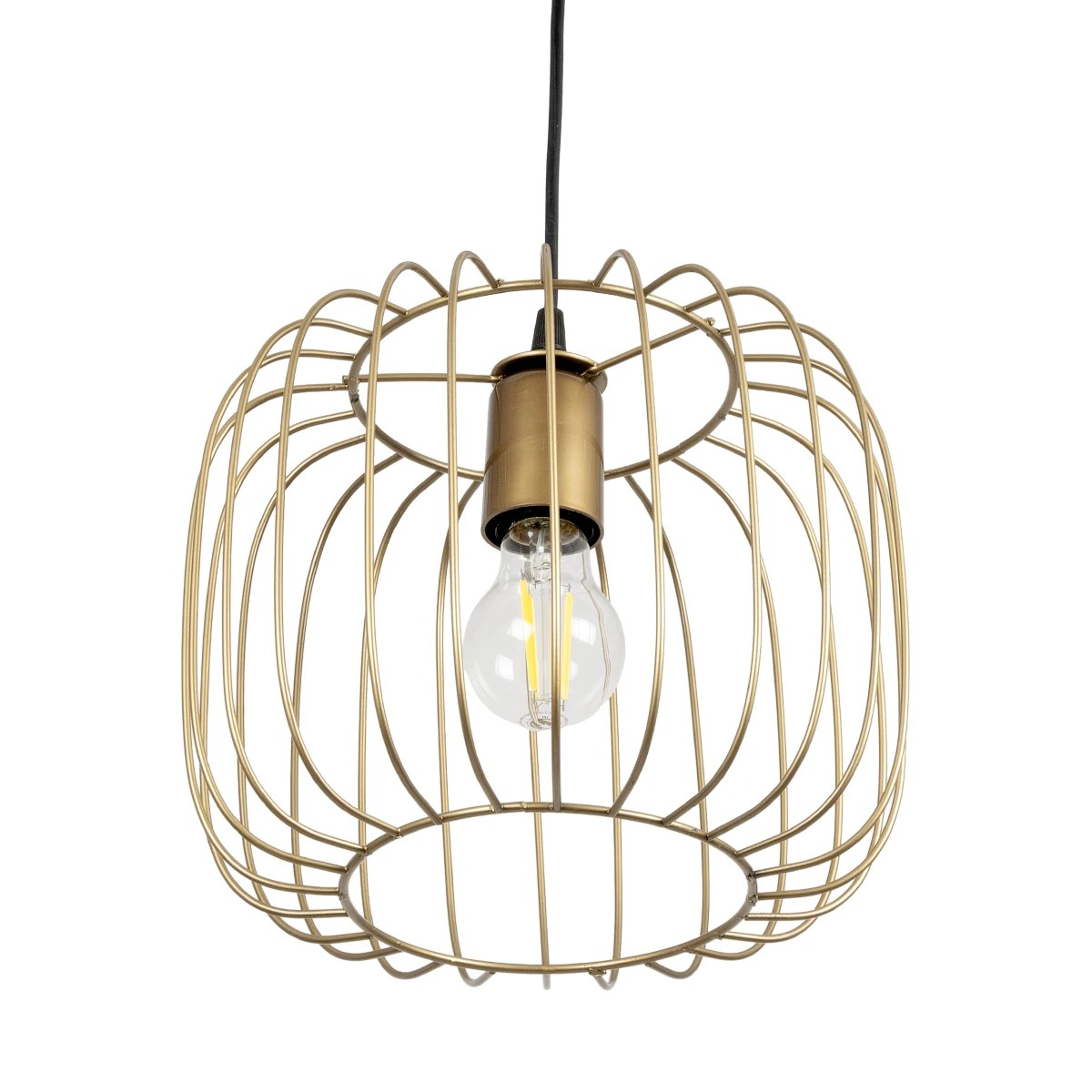 LEDTM® LUCANA 201-0074 Vintage Κρεμαστό Φωτιστικό Οροφής με Ντουί 1 x E27 AC 220-240V IP20 - Χρυσό - Μ29 x Π29 x Υ23cm - Image 5