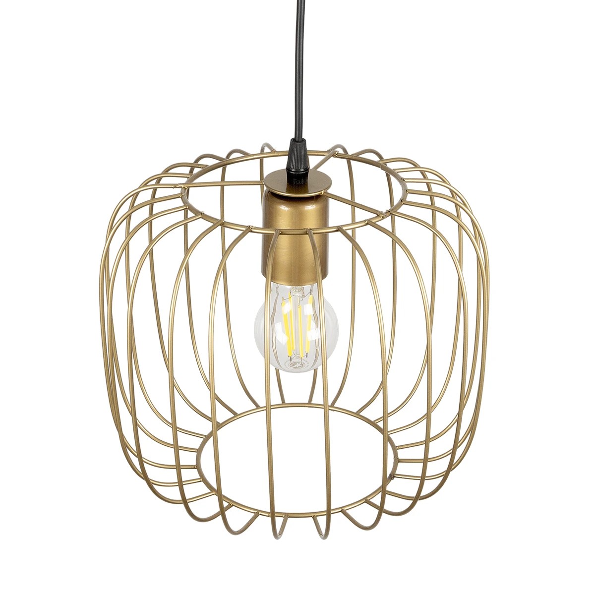 LEDTM® LUCANA 201-0074 Vintage Κρεμαστό Φωτιστικό Οροφής με Ντουί 1 x E27 AC 220-240V IP20 - Χρυσό - Μ29 x Π29 x Υ23cm - Image 6