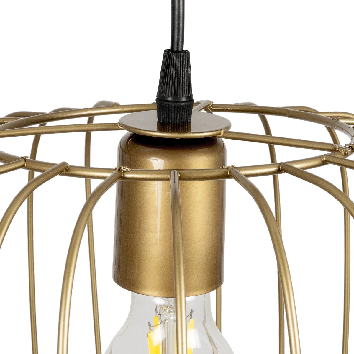 LEDTM® LUCANA 201-0074 Vintage Κρεμαστό Φωτιστικό Οροφής με Ντουί 1 x E27 AC 220-240V IP20 - Χρυσό - Μ29 x Π29 x Υ23cm - Image 8