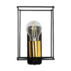 LEDTM® CYRA 203-0012 Μοντέρνο Φωτιστικό Τοίχου - Απλίκα με Ντουί 1 x E27 AC 220-240V IP20 - Μαύρο & Χρυσό - Μ14 x Π21 x Υ22cm - Image 4