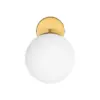 LEDTM® DALPH 203-0033 Vintage Φωτιστικό Τοίχου - Απλίκα με Ντουί 1 x E27 AC 220-240V IP20 - Χρυσό & Λευκό - M15 x Π25 x Υ22cm - Image 4