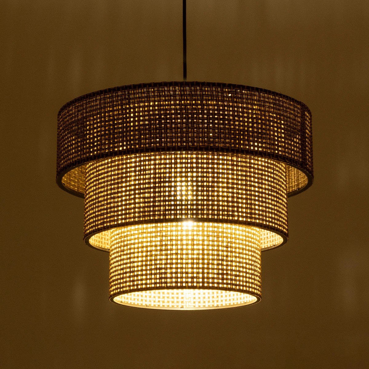 LEDTM® LEVEL 203-0171 Μοντέρνο Κρεμαστό Φωτιστικό Οροφής με Ντουί 1 x E27 AC 220-240V IP20 - Καφέ - Μ39 x Π39 x Υ30cm - Image 3