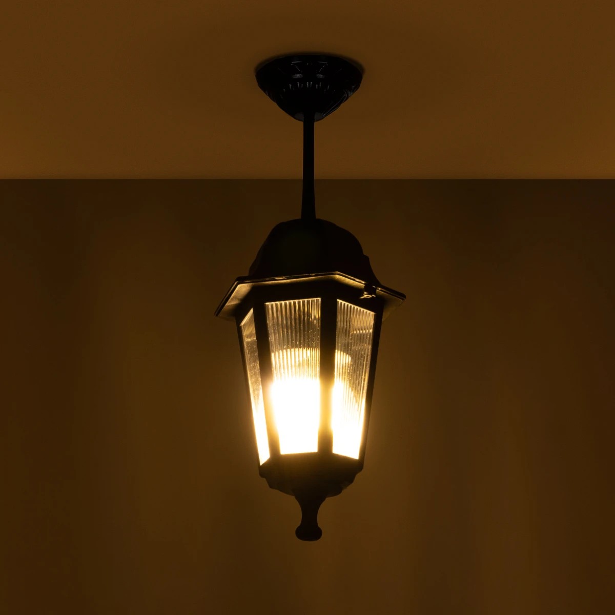 LEDTM® VITRO 203-0189 Vintage Φωτιστικό Οροφής με Ντουί 1 x E27 AC 220-240V IP44 - Μαύρο - Μ17 x Π17 x Υ28cm - Image 3