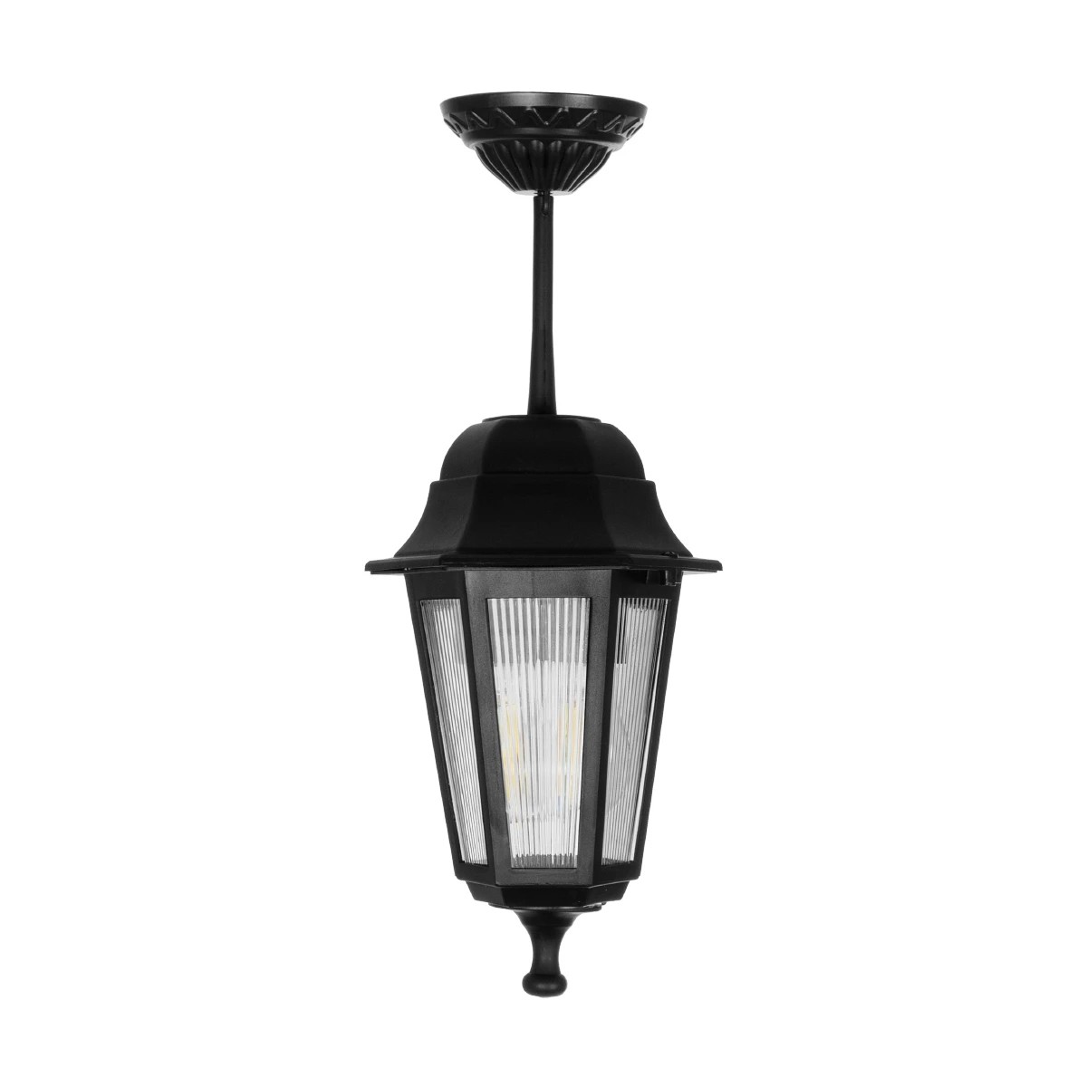 LEDTM® VITRO 203-0189 Vintage Φωτιστικό Οροφής με Ντουί 1 x E27 AC 220-240V IP44 - Μαύρο - Μ17 x Π17 x Υ28cm - Image 4