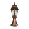 LEDTM® VITRO 203-0195 Vintage Επιδαπέδιο Φωτιστικό Φαναράκι Μονόφωτο 1 x E27 IP44 Χάλκινο & Διάφανο Πλαστικό - Μ17 x Π17 x Υ40cm - Image 4