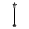 LEDTM® ZARDIN 203-0207 Vintage Επιδαπέδιο Φωτιστικό Κολωνάκι Κήπου Μονόφωτο 1 x E27 IP44 Μαύρο & Διάφανο Πλαστικό - Μ17 x Π17 x Υ92cm - Image 4