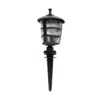LEDTM® ZARDIN 203-0208 Vintage Καρφωτό Φωτιστικό Φαναράκι Μονόφωτο 1 x E27 IP44 Μαύρο & Διάφανο Πλαστικό - Μ17 x Π17 x Υ50cm - Image 4