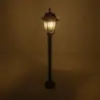 LEDTM® SOLME 203-0212 Vintage Επιδαπέδιο Φωτιστικό Κολωνάκι Κήπου Μονόφωτο 1 x E27 IP44 Μαύρο & Διάφανο Πλαστικό - Μ22 x Π22 x Υ100cm - Image 3