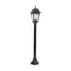 LEDTM® SOLME 203-0212 Vintage Επιδαπέδιο Φωτιστικό Κολωνάκι Κήπου Μονόφωτο 1 x E27 IP44 Μαύρο & Διάφανο Πλαστικό - Μ22 x Π22 x Υ100cm - Image 4
