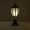 LEDTM® VERDI 203-0231 Vintage Επιδαπέδιο Φωτιστικό Φαναράκι Μονόφωτο 1 x E27 IP44 Μαύρο & Διάφανο Πλαστικό - Μ18 x Π18 x Υ46cm - Image 3