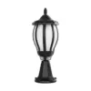 LEDTM® VERDI 203-0231 Vintage Επιδαπέδιο Φωτιστικό Φαναράκι Μονόφωτο 1 x E27 IP44 Μαύρο & Διάφανο Πλαστικό - Μ18 x Π18 x Υ46cm - Image 4