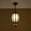 LEDTM® VERDI 203-0232 Vintage Φωτιστικό Οροφής με Ντουί 1 x E27 AC 220-240V IP44 - Μαύρο - Μ18 x Π18 x Υ33cm - Image 3