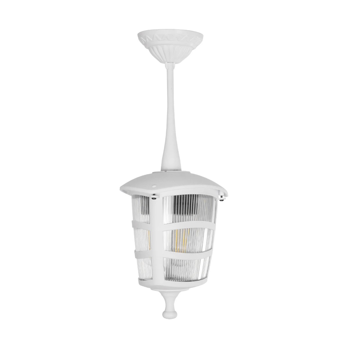 LEDTM® ZARDIN 203-0237 Vintage Φωτιστικό Οροφής με Ντουί 1 x E27 AC 220-240V IP44 - Λευκό - Μ17 x Π17 x Υ42cm - Image 4