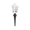 LEDTM® ZARDIN 203-0241 Vintage Καρφωτό Φωτιστικό Φαναράκι Μονόφωτο 1 x E27 IP44 Λευκό & Διάφανο Πλαστικό - Μ17 x Π17 x Υ50cm - Image 4