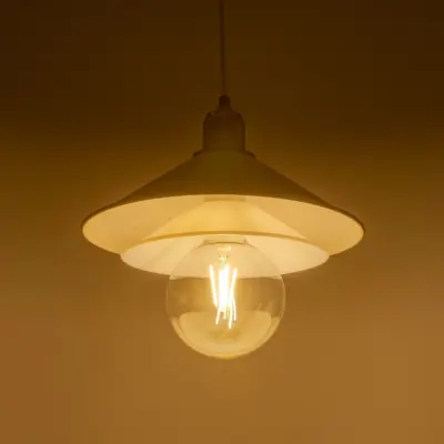 Alternative view of LEDTM® FERRO 203-0268 Μοντέρνο Κρεμαστό Φωτιστικό Οροφής με Ντουί 1 x E27 AC 220-240V IP20 - Λευκό & Χρυσό - Μ30 x Π30 x Υ19cm