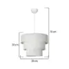 LEDTM® LEVEL 203-0275 Μοντέρνο Κρεμαστό Φωτιστικό Οροφής με Ντουί 1 x E27 AC 220-240V IP20 - Λευκό - Μ38 x Π38 x Υ30cm - Image 10