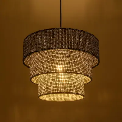 Alternative view of LEDTM® LEVEL 203-0276 Μοντέρνο Κρεμαστό Φωτιστικό Οροφής με Ντουί 1 x E27 AC 220-240V IP20 - Γκρι - Μ38 x Π38 x Υ30cm