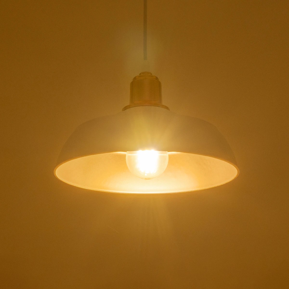 LEDTM® LOAN 203-0282 Μοντέρνο Κρεμαστό Φωτιστικό Οροφής με Ντουί 1 x E27 AC 220-240V IP20 - Λευκό & Μπρονζέ - Μ25.5 x Π25.5 x Υ17cm - Image 2