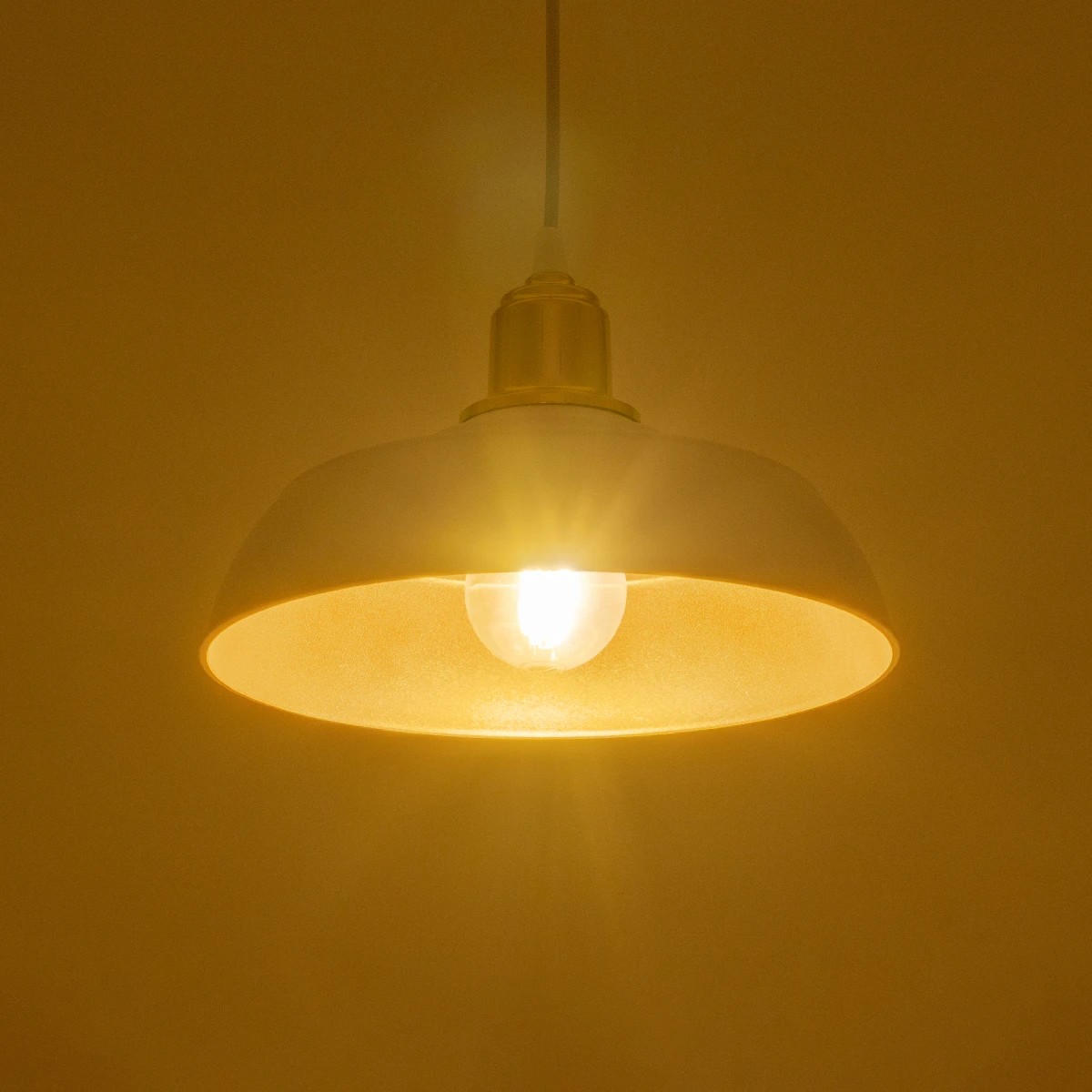 LEDTM® LOAN 203-0283 Μοντέρνο Κρεμαστό Φωτιστικό Οροφής με Ντουί 1 x E27 AC 220-240V IP20 - Λευκό & Χρυσό - Μ25.5 x Π25.5 x Υ17cm - Image 2