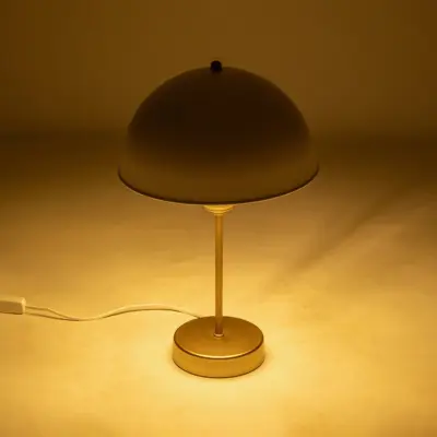 Alternative view of LEDTM® GAZETA 203-0303 Μοντέρνο Επιτραπέζιο Φωτιστικό Πορτατίφ με Ντουί 1 x E27 AC 220-240V IP20 - Λευκό & Μπρονζέ  - Μ25 x Π25 x Υ39cm