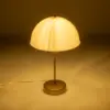 LEDTM® GAZETA 203-0304 Μοντέρνο Επιτραπέζιο Φωτιστικό Πορτατίφ με Ντουί 1 x E27 AC 220-240V IP20 - Λευκό Δίαφανο & Μπρονζέ  - Μ25 x Π25 x Υ39cm - Image 2