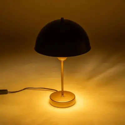 Alternative view of LEDTM® GAZETA 203-0305 Μοντέρνο Επιτραπέζιο Φωτιστικό Πορτατίφ με Ντουί 1 x E27 AC 220-240V IP20 - Μαύρο & Χρυσό - Μ25 x Π25 x Υ39cm