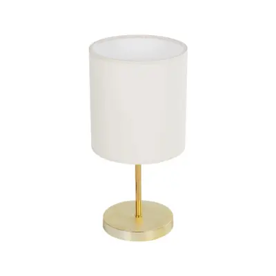LEDTM® GLOSSY 204-0078 Μοντέρνο Επιτραπέζιο Φωτιστικό Πορτατίφ με Ντουί 1 x E27 AC 220-240V IP20 - Χρυσό & Μπεζ - Μ19 x Π19 x Υ38cm