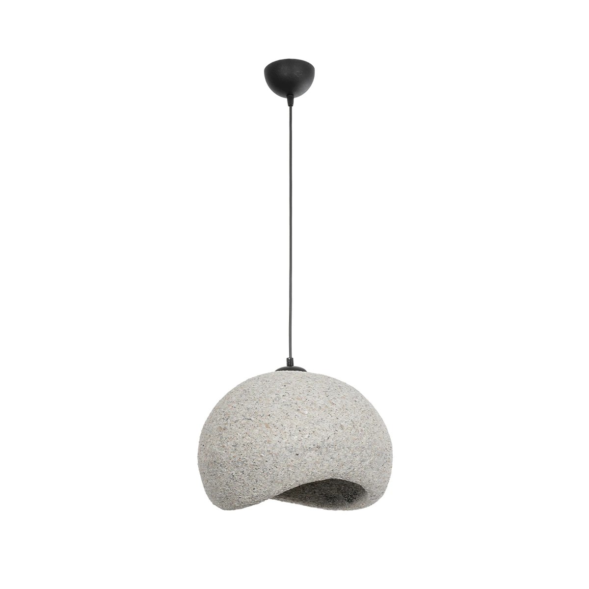 LEDTM® STONE 204-0123 Μοντέρνο Κρεμαστό Φωτιστικό Οροφής με Ντουί 1 x E27 AC 220-240V IP20 - Γκρι Μπέζ - Μ35 x Π31 x Υ26cm - Image 4