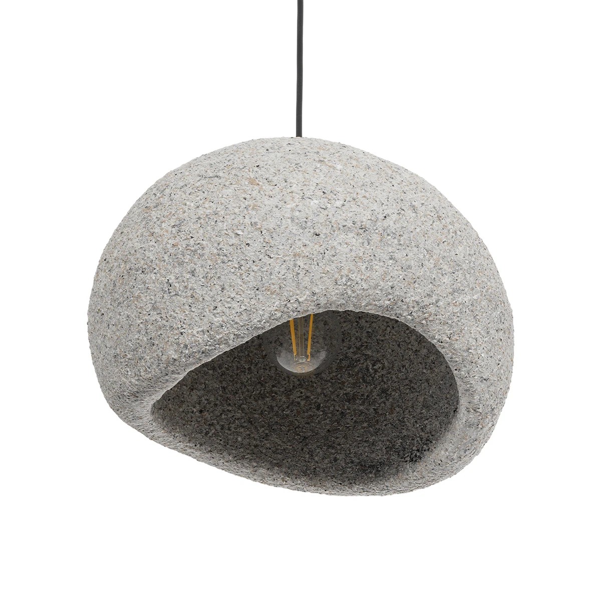 LEDTM® STONE 204-0123 Μοντέρνο Κρεμαστό Φωτιστικό Οροφής με Ντουί 1 x E27 AC 220-240V IP20 - Γκρι Μπέζ - Μ35 x Π31 x Υ26cm - Image 6