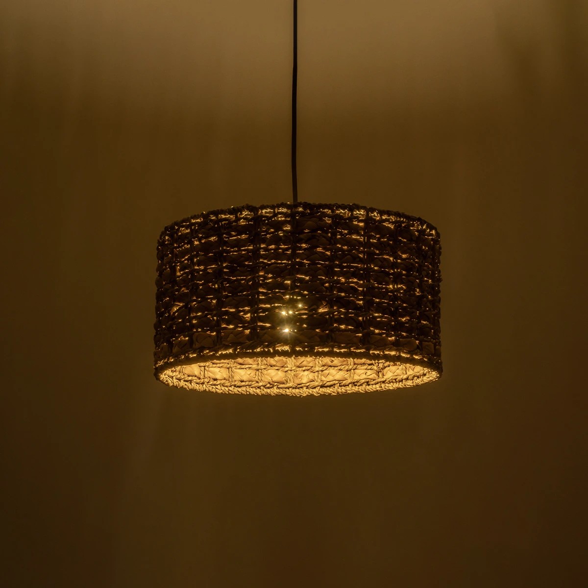 LEDTM® POMEGRANDE 204-0157 Boho Κρεμαστό Φωτιστικό Οροφής με Ντουί 1 x E27 AC 220-240V IP20 - Μπεζ - Μ31 x Π31 x Υ18cm - Image 3