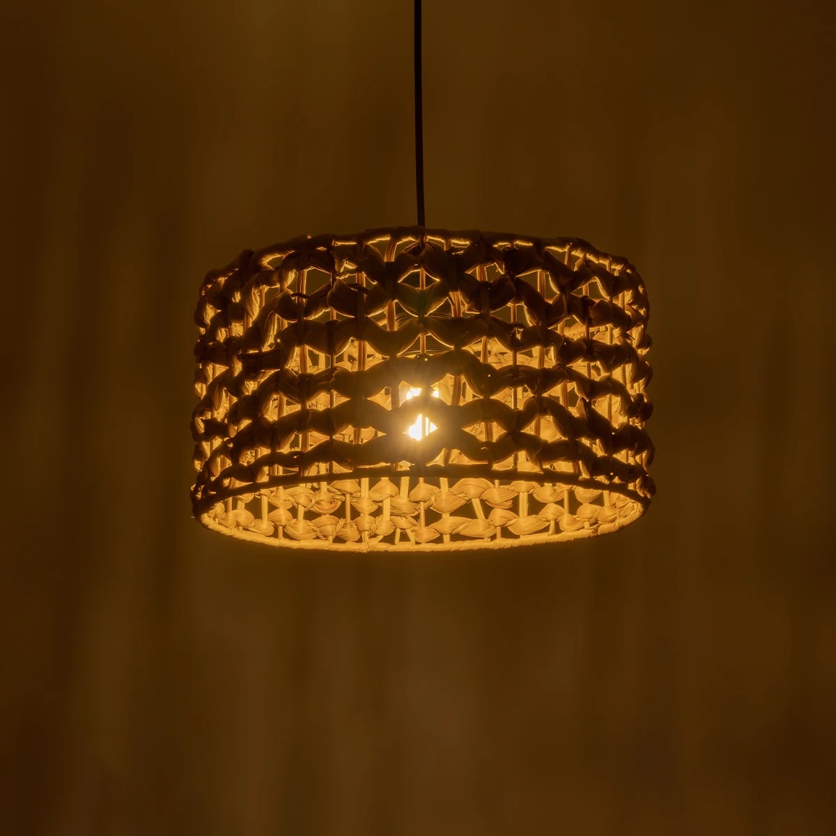 LEDTM® SAND 204-0160 Boho Κρεμαστό Φωτιστικό Οροφής με Ντουί 1 x E27 AC 220-240V IP20 - Καφέ - Μ30 x Π30 x Υ19cm - Image 3