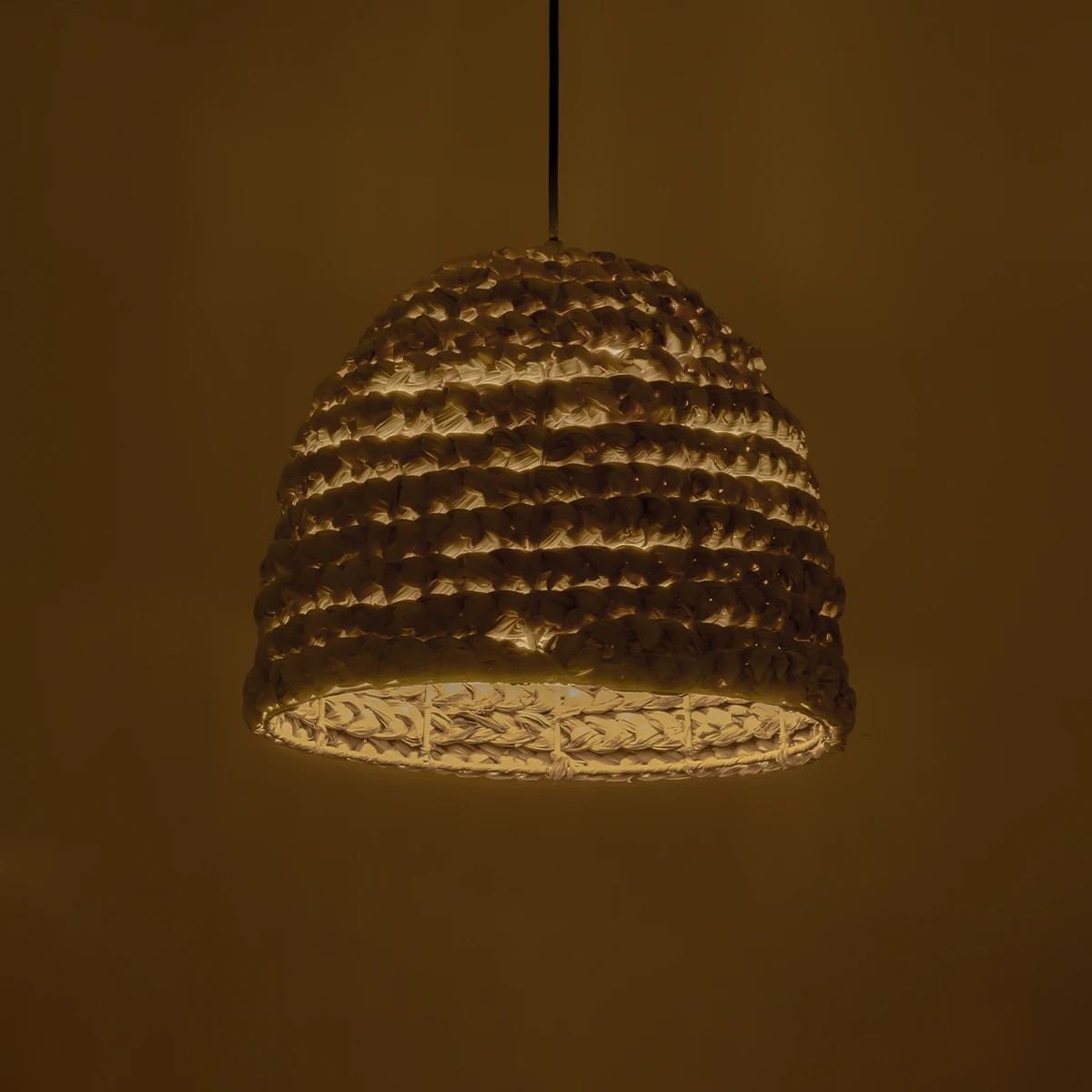 LEDTM® MEKA 204-0163 Boho Κρεμαστό Φωτιστικό Οροφής με Ντουί 1 x E27 AC 220-240V IP20 - Μπεζ - Μ30 x Π30 x Υ25cm - Image 3