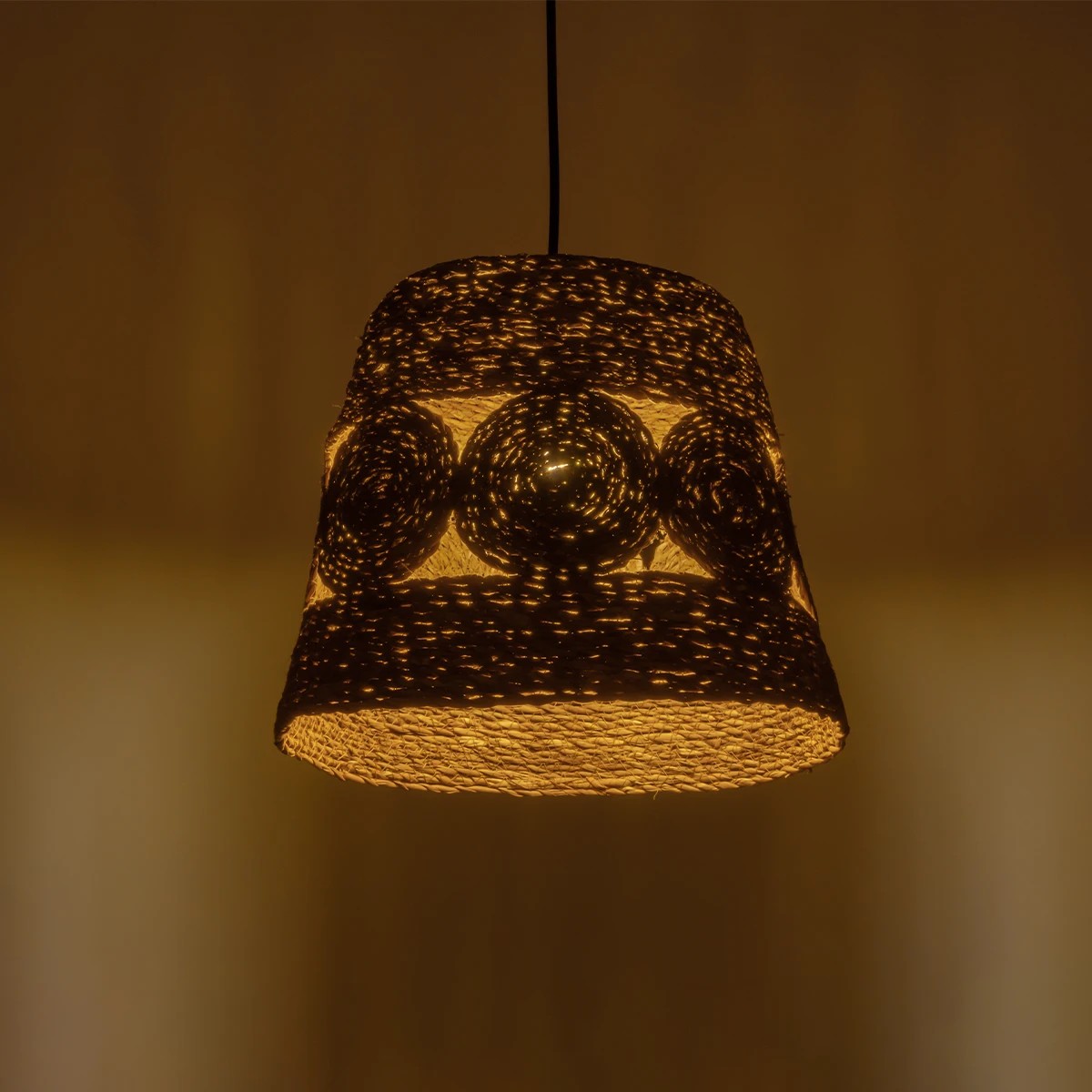 LEDTM® PANIER 204-0170 Boho Κρεμαστό Φωτιστικό Οροφής με Ντουί 1 x E27 AC 220-240V IP20 - Μπεζ - Μ32 x Π32 x Υ30cm - Image 3