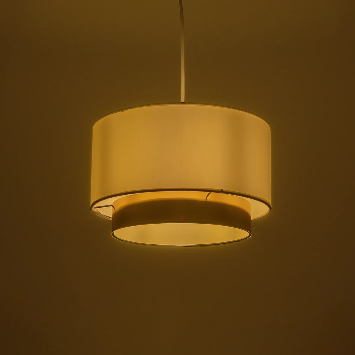 LEDTM® BASIL 204-0173 Μοντέρνο Κρεμαστό Φωτιστικό Οροφής με Ντουί 1 x E27 AC 220-240V IP20 - Μπεζ & Χρυσό - Μ30 x Π30 x Υ20cm - Image 3