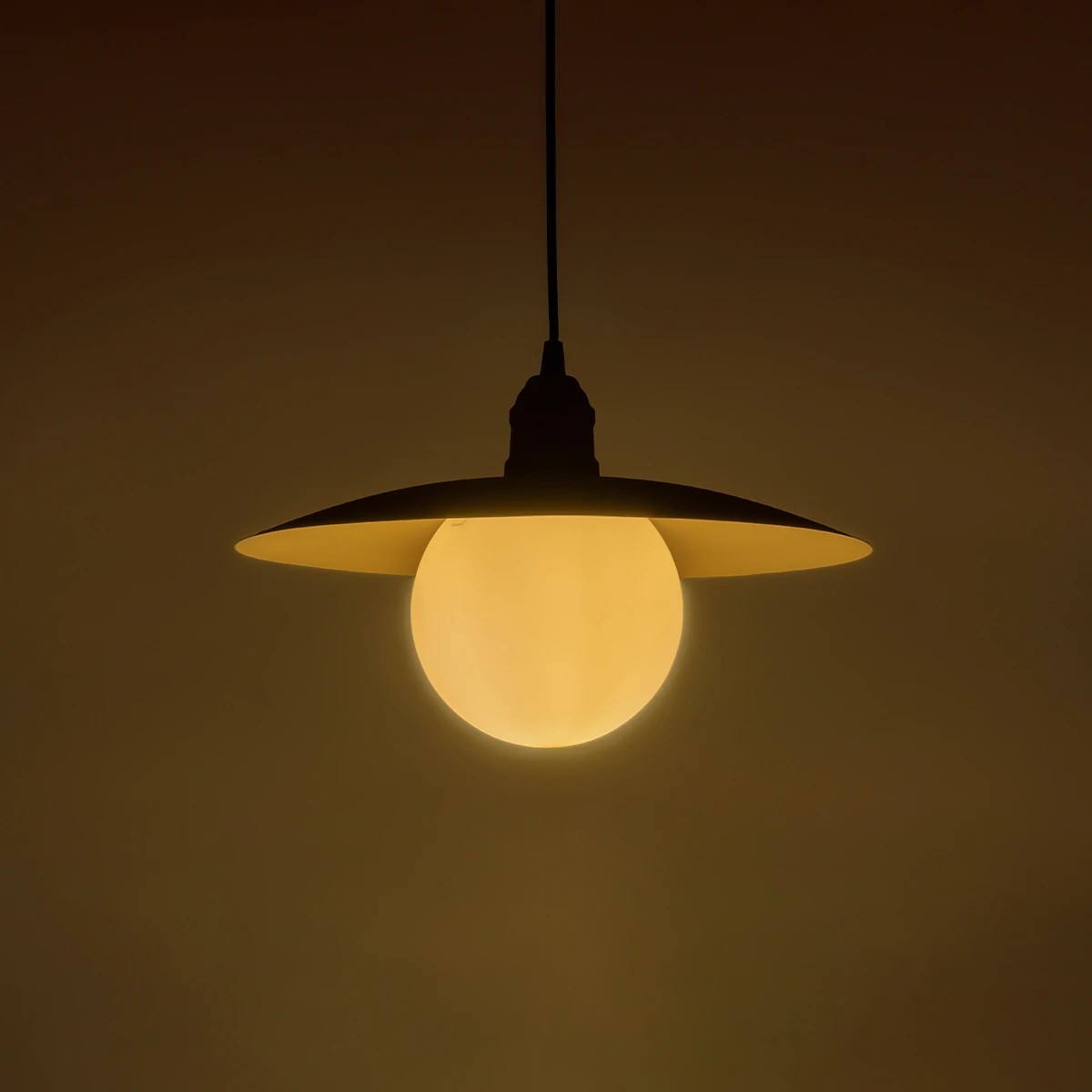 LEDTM® STUDY 204-0175 Μοντέρνο Κρεμαστό Φωτιστικό Οροφής με Ντουί 1 x E27 AC 220-240V IP20 - Μπρούτζινο & Μαύρο - Μ36 x Π36 x Υ22cm - Image 3