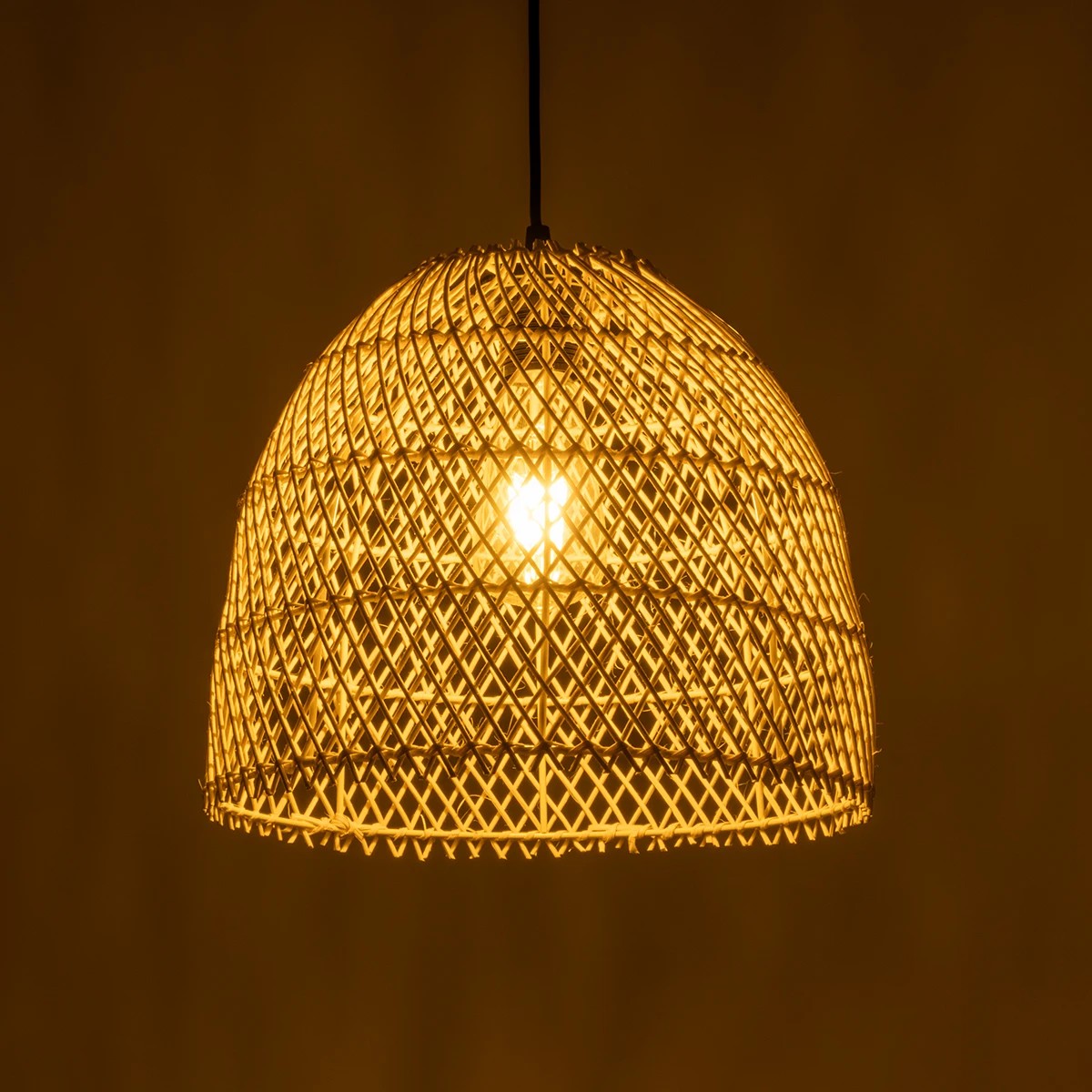 LEDTM® CESTINO 204-0178 Boho Κρεμαστό Φωτιστικό Οροφής Μονόφωτο 1 x E27 AC 220-240V IP20 Μπεζ - Μ30 x Π30 x Υ25cm - Image 2