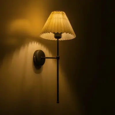 Alternative view of LEDTM® LING 204-0188 Μοντέρνο Φωτιστικό Τοίχου - Απλίκα με Ντουί 1 x E27 AC 220-240V IP20 - Μαύρο & Μπεζ - Μ22 x Π25 x Υ53cm