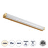LEDTM® RENATA 60443 Μοντέρνο Φωτιστικό Τοίχου - Απλίκα Καθρέπτη Μπάνιου LED 12W 1400lm 210° AC 220-240V IP44 Φυσικό Λευκό 4500K - Lumileds SMD Chip & TÜV SÜD Driver - Χρυσό Βούρτσας - Μ60 x Π4 x Υ5.5cm - 3 Χρόνια Εγγύηση - Image 2