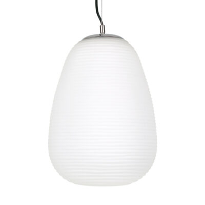 Alternative view of LEDTM® FREYA 00745 Μοντέρνο Κρεμαστό Φωτιστικό Οροφής με Ντουί 1 x E27 AC 220-240V IP20 - Λευκό & Ασημί - Μ24 x Π24 x Υ35cm