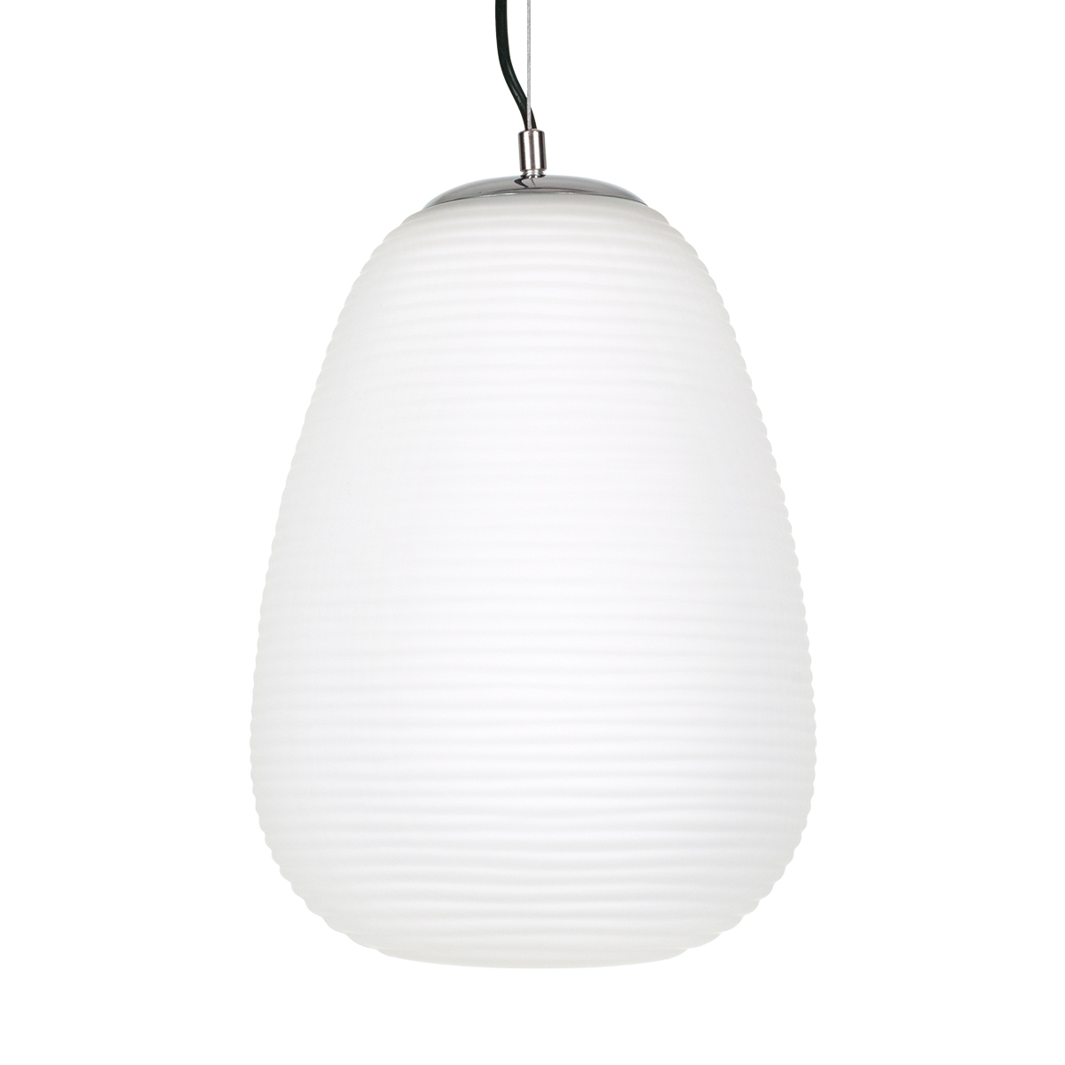 LEDTM® FREYA 00745 Μοντέρνο Κρεμαστό Φωτιστικό Οροφής με Ντουί 1 x E27 AC 220-240V IP20 - Λευκό & Ασημί - Μ24 x Π24 x Υ35cm - Image 2