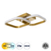 LEDTM® NORA 61063 Μοντέρνο Φωτιστικό Οροφής LED 22W 2640lm 300° AC 220-240V IP20 Ρυθμιζόμενο Λευκό CCT με On/Off 2700K/4500K/6000K - Lumileds SMD Chip - Σατινέ Χρυσό Βούρτσας - Μ40 x Π24 x Υ7cm - 3 Χρόνια Εγγύηση - Image 2