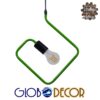 LEDTM® LIBBY 01096-1 Παιδικό Κρεμαστό Φωτιστικό Οροφής με Ντουί 1 x E27 AC 220-240V IP20 - Πράσινο & Μαύρο - Μ31 x Π31 x Υ16cm - Image 3