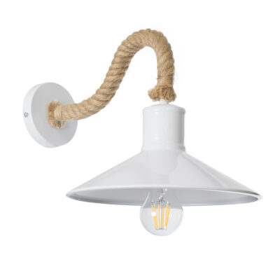 Alternative view of LEDTM® VINSA 01130 Boho Φωτιστικό Τοίχου - Απλίκα με Ντουί 1 x E27 AC 220-240V IP20 - Λευκό & Μπεζ - Μ37.5 x Π26.7 x Υ25cm