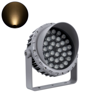 Alternative view of LEDTM® FLOODMENA 90645 Προβολέας Σποτ Wall Washer με Αντιθαμβωτική Γρίλια LED 36W 3240lm 30° AC 220-240V Αδιάβροχο IP65 Θερμό Λευκό 2700K - Bridgelux SMD Chip - Γκρι Ανθρακί - Μ23 x Π23 x Υ18cm - 3 Χρόνια Εγγύηση
