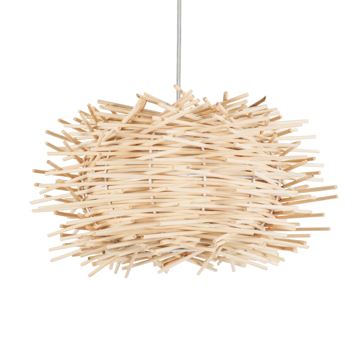 LEDTM® MINORCA 01729 Boho Κρεμαστό Φωτιστικό Οροφής με Ντουί 1 x E27 AC 220-240V IP20 - Μπεζ - Μ30 x Π30 x Υ18cm - Image 2
