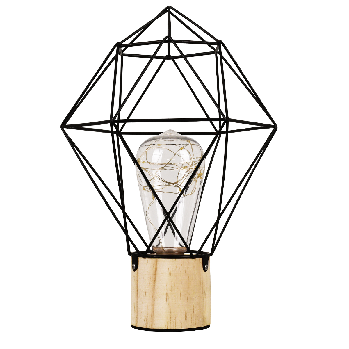 LEDTM® ANTLER 01443 Μοντέρνο Επιτραπέζιο Φωτιστικό LED 2.2W 154lm 360° DC 5V IP20 Θερμό Λευκό 2700K - DIODE - Μαύρο & Μπεζ - Μ19 x Π19 x Υ29cm - 2 Χρόνια Εγγύηση - Image 2